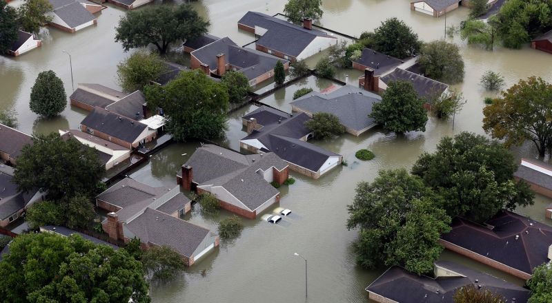 casas inundadas en 2017 por catástrofes naturales